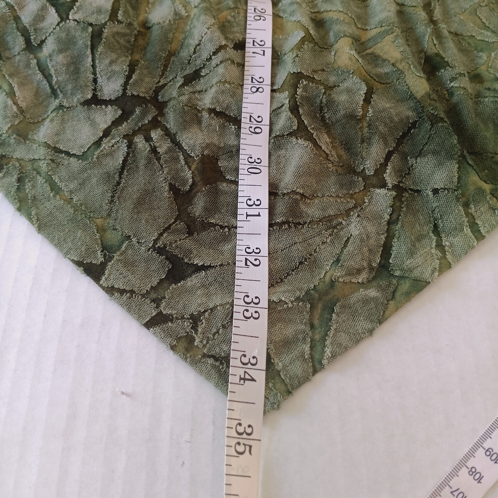 Karen Kane Top Women's Size 2X Green Leaf Pattern Style# 1L9249W‎ Long Blouse - Picture 9 of 10